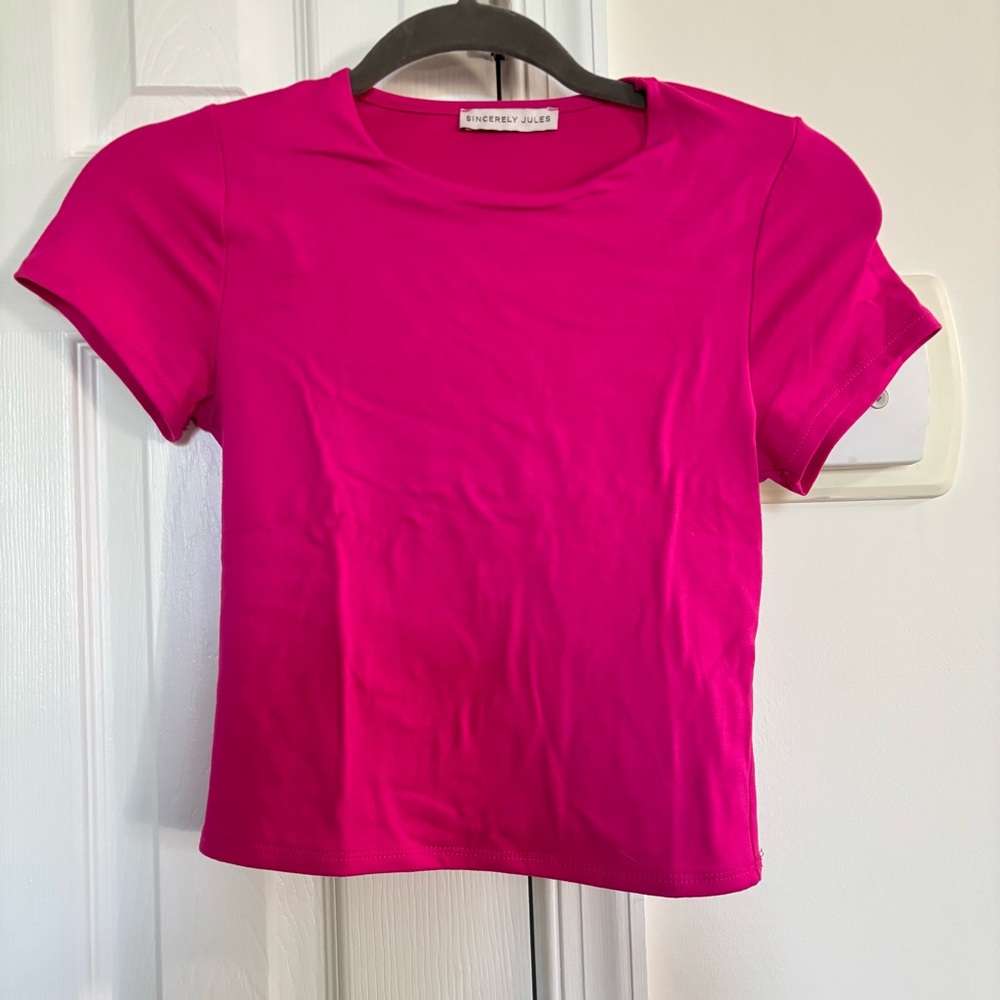 Sincerely Jules Hot Pink Crop Top